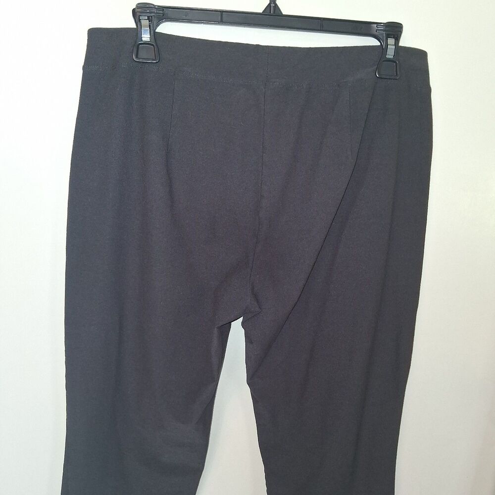 Eileen Fisher Stretch Crepe Pull On Pants Charcoal Gray/Grey M Minimalist Office - Picture 8 of 11